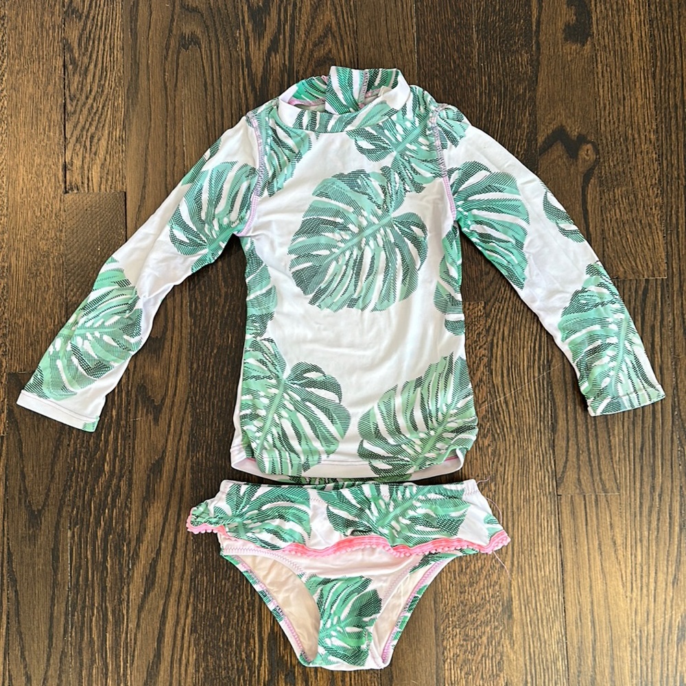 Shade Critters Palm Rash Guard and Ruffle Skirt Set 18-24m